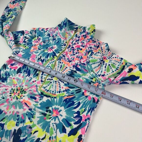 Lilly Pulitzer Skipper Popover 1/4 Zip Pullover Top XS Dive In Colorful Preppy - Picture 7 of 12
